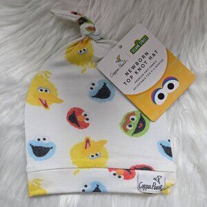 Copper Pearl x Sesame Street Newborn Top Knot Hat